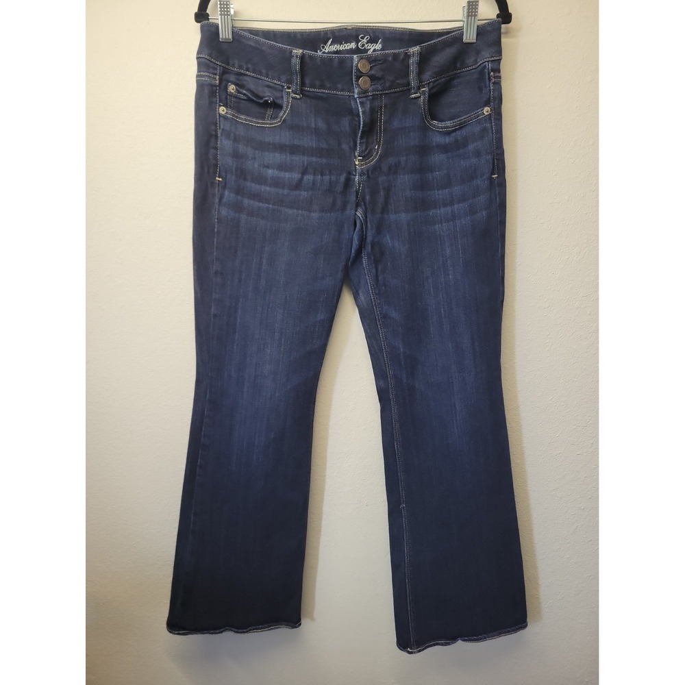 American Eagle Original Bootcut Stretch Jeans Women's Size 10 Short Dark Wash